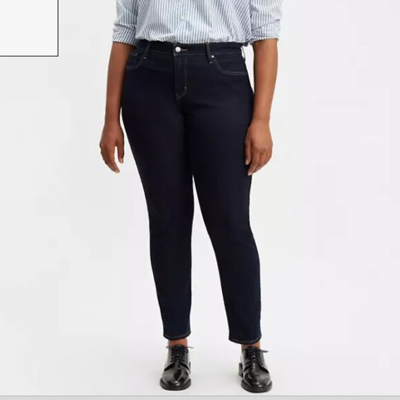 Levis 311 Shaping Skinny Jeans plus size 24W 24 Dark Wash -Excellent condition - Picture 1 of 8